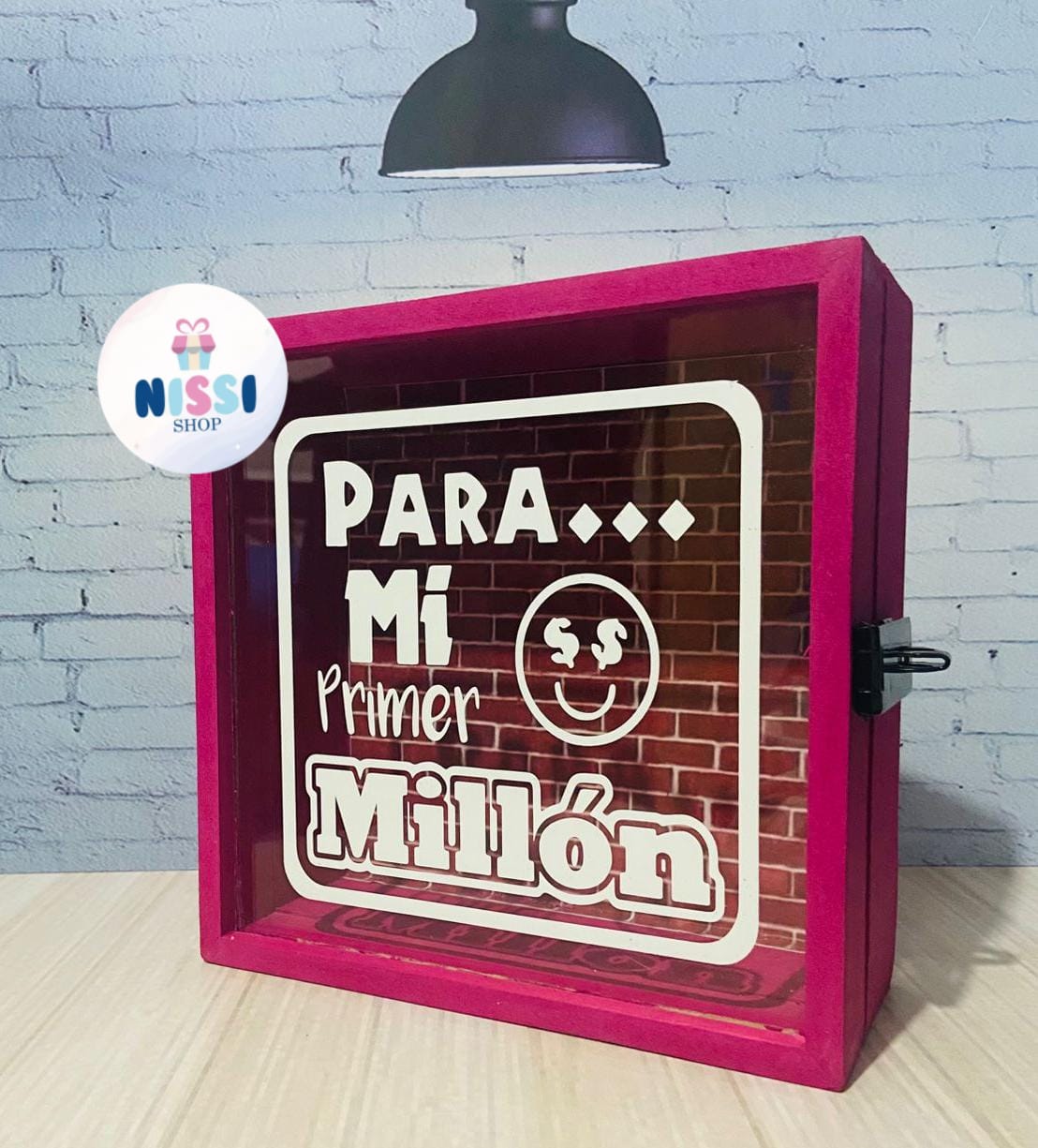 ALCANCÍA CON PORTACANDADO | STICKER | FONDO | PINTADA REF 10
